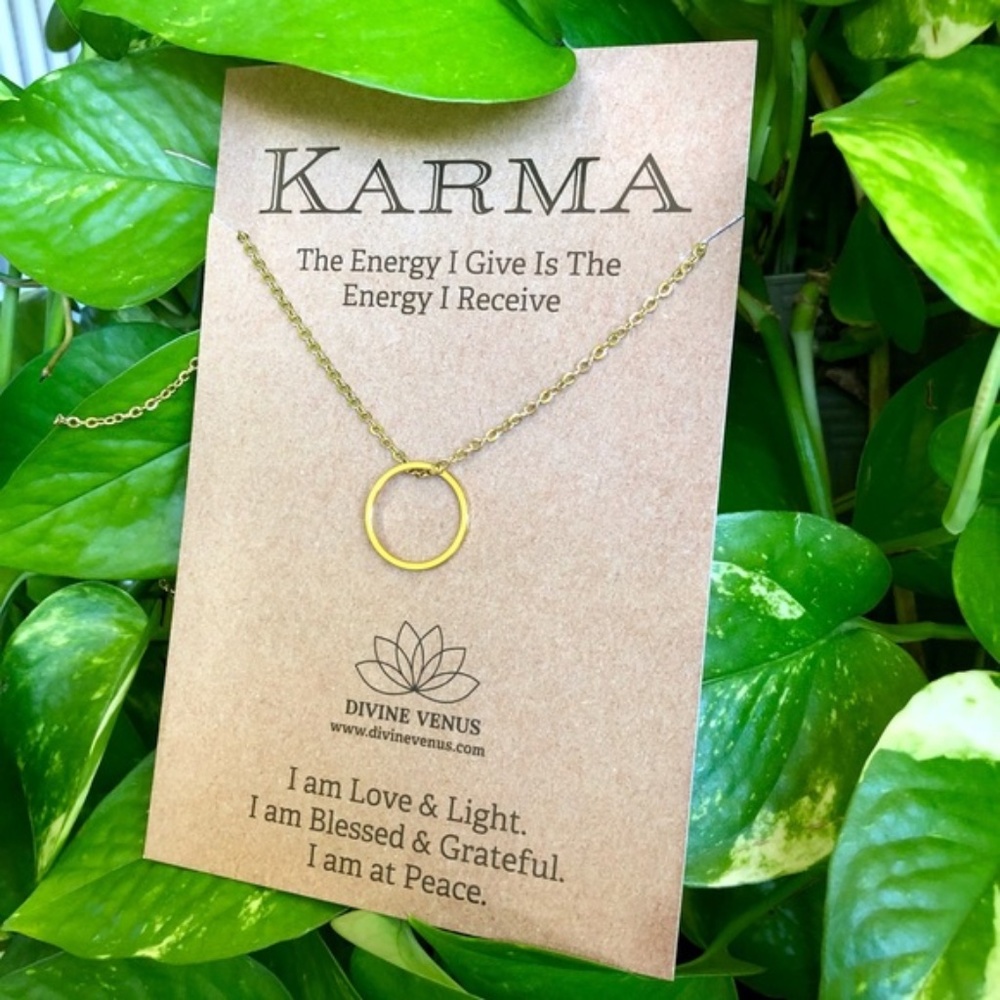 Karma Necklace | Gold Plated Stainless Steel